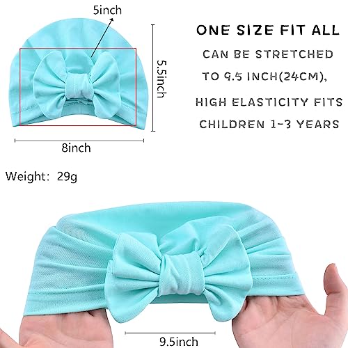 Baby Turban Hat for Girl Boy 0-3 Years Old Infant Bow Head Wrap Soft Knotting Cap for Toddler Kids Babies4
