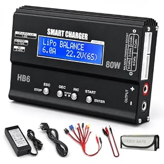 Htrc chargeur équilibreur 80 W 6 A pour LiPo 1S à 6S