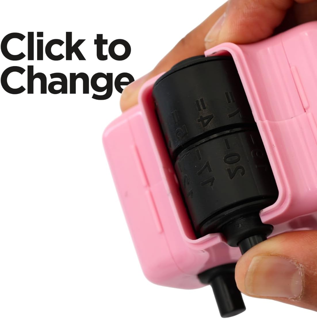 Math Teacher 4-in-1 Math Roller Stamp, Addition, Subtraction, Multiplication & Fill-in-The-Blank Practice Tool for Kids, Classroom & Home Use (Pink)