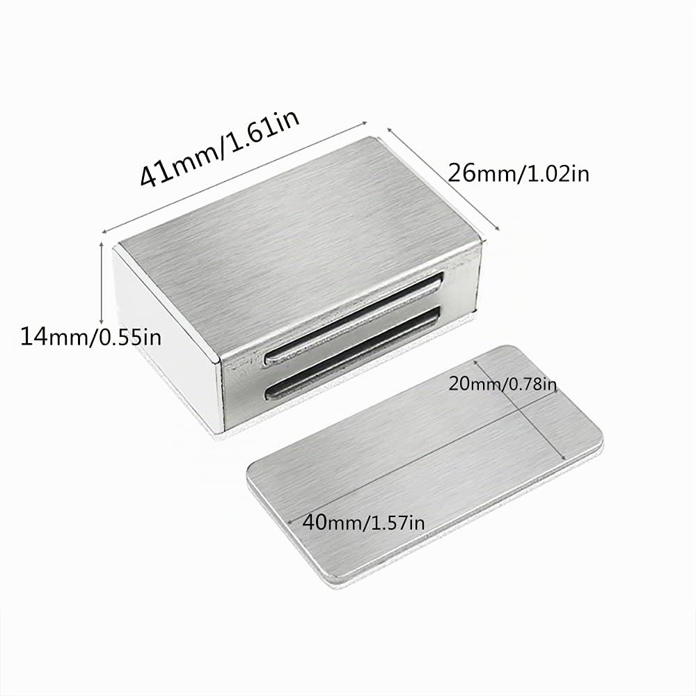 Calamita Porta Jiayi 4 Pcs Chiusura Magnetica Porta Inox Forte Chiusure Magnetiche per Ante Cucina Mobili Magnete Porta Chiusura per Cassetti Magneti Armadio Chiusure Chiudiporta Calamita