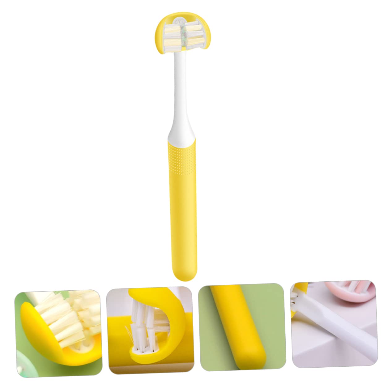Spazzolino da Denti a 3 Lati Manuale Setole Morbide, Pulizia Profonda per Adulti, Ergonomico e Portatile, per Casa, Viaggio e Igiene Orale Quotidiana