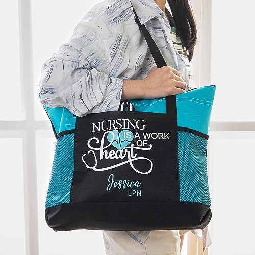 Bolso Tote personalizado para enfermera 18x13.5in miniatura 2