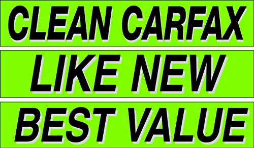 Ez-line Vinyl Windshield Stickers 3 Dozen 15 Inch Chartreuse Slogan Dealership Pro Pack for Car Lots...