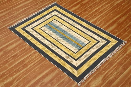 Tapis kilim rectangulaire coton pour salle à manger et salon moderne - 5