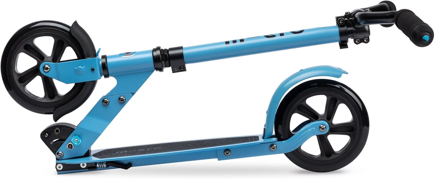 Micro Kickboard | Speed Deluxe Foldable Scooter for Teens & Adults | Riders up to 220 lbs | 2 Wheel | 180 mm PU Wheels | Adjustable Chopper-Style Handlebar | Smooth, Quiet Ride | Swiss Design