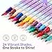 SAVILAND 24 Colors Nail Polish Pens Set: 20s Quick-Drying Dual-Tip Acrylic Paint Nail Art Pens Fine Tip for Painting Nails, Drawing Dots, Lines & Designs, Home DIY Nail Art Supplies