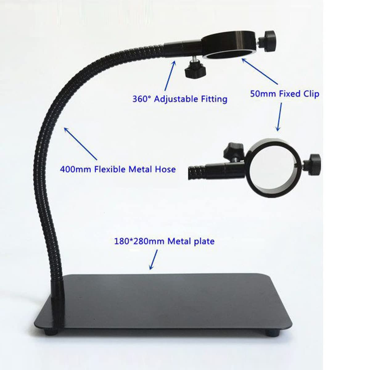 Accesorios para Microscopios Soporte de Soporte de microscopio Ajustable Digital USB Soporte de microscopio de Soporte Universal de Soporte Ajustable Durabilidad Y Rendimiento Confiable