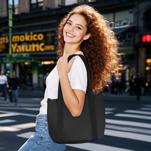 Image of Geestock Small Tote Bag for Women Small Tote Bag with Zipper, Lightweight Nylon Crossbody Totes Purses Shoulder Handbags