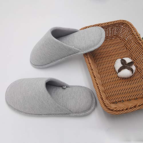 ofoot Heren biologisch katoenen gezellige binnenslippers, traagschuim huis plat, wasbare instapschoenen voor thuis - Image 6