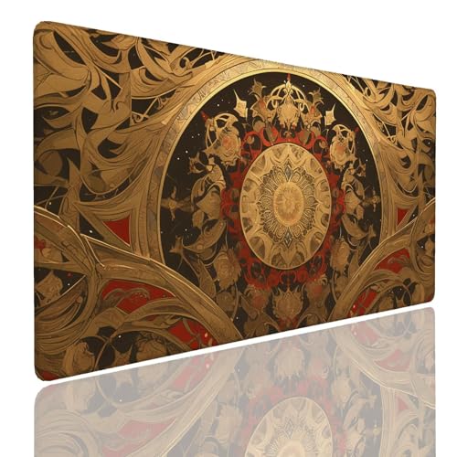 Grand épais mousepad 900x300x4mm avec finitions premium et bords surjetés