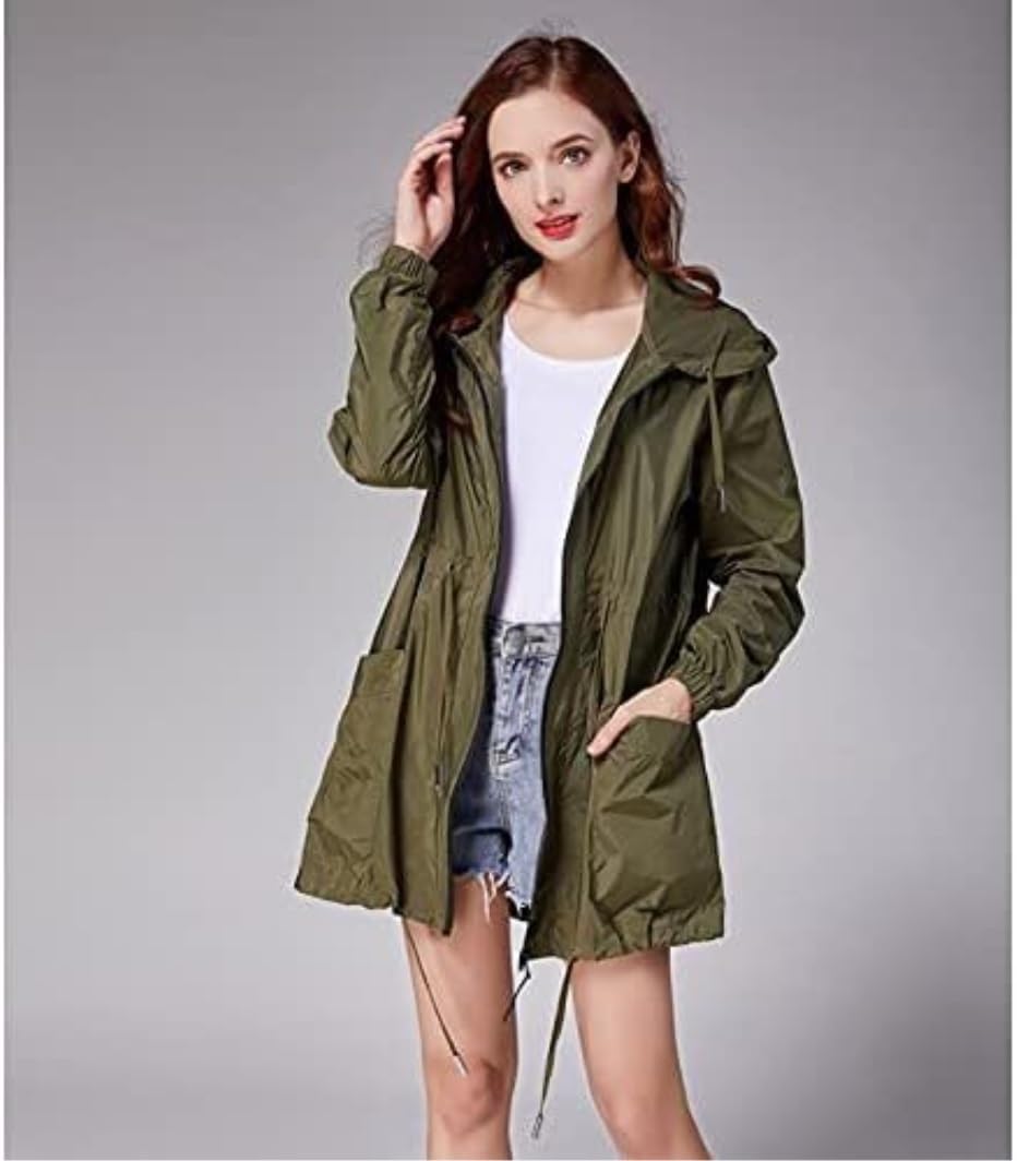 Regenmantel Regencape Regenmantel Für Damen, Wasserdicht, Regenjacke, Regenmantel, Tragbar, Leicht, Windjacke Regenponcho Wandern