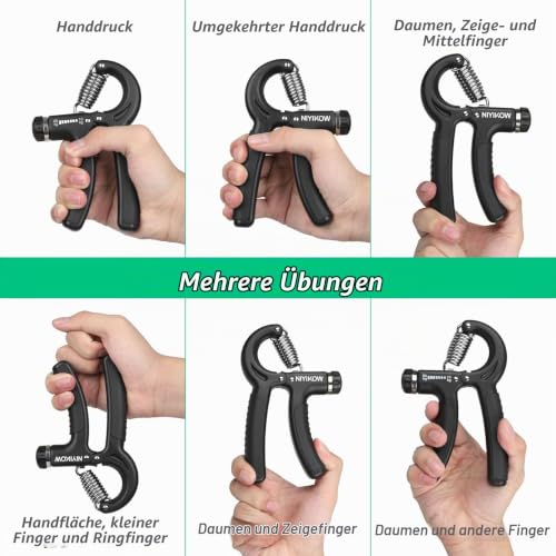 NIYIKOW Handtrainer Unterarmtrainer, Einstellbarer Widerstand 10-60kg, Grip Griffkraft Trainer, Fingertrainer… – Ansicht 3
