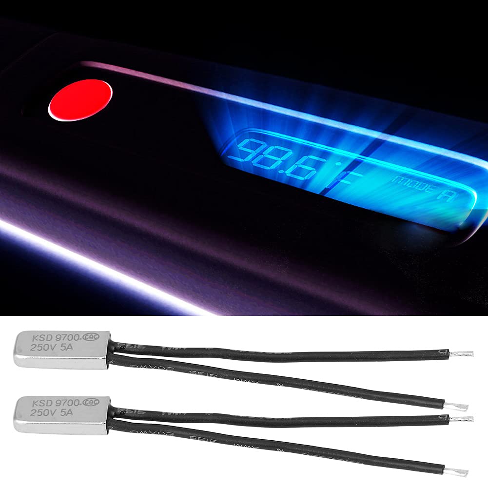 MOUMOUTEN 2pcs KSD9700 Normally Closed Temperature Control Switch Thermal Protector Nc Thermal Protector Thermostat Thermal Switch (125?)