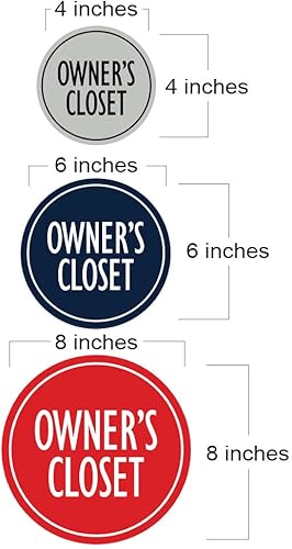 Miniatura 5 de Signs ByLITA Cartel de armario del propietario Circle (negrooro) - Pequeño