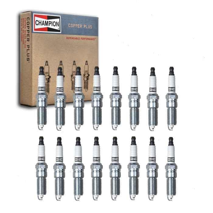 16 pc Champion Copper Plus Spark Plugs compatible with Jeep Grand Cherokee 5.7L 6.1L V8 2005-2010
