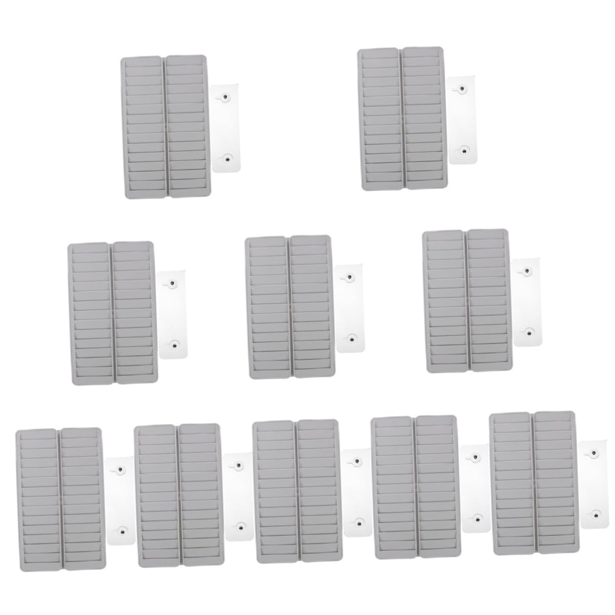 NUOBESTY 10pcs Attendance Cards Holder for Student Exam Slots Wall Mounted Cards Rack and Attendance Machine Slot Rack