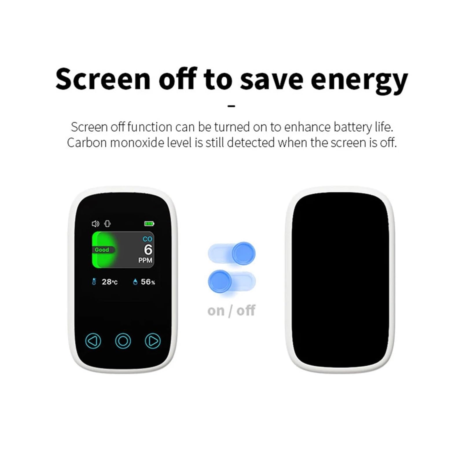 Monitor de co2, Medidor de Calidad del Aire 3 en 1, medidor CO2, Temperatura y Humedad, Sensor con Pantalla LCD, Detector dióxido Carbono monóxido Alarma Voz para el hogar(CO Orange)