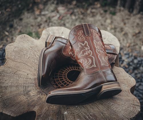 Cowboy Boots For Men Full Cowhide Leather Western Square Toe Mid-Calf Mid-Calf Pull on Classic Embroidered Boot2