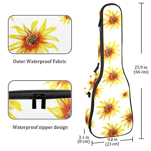 Housse pour ukulélé sans couture avec motif tournesols jaunes de 10 mm d’épaisseur – Rembourrage en éponge de 53,3 cm… - Les Beatles, Paul McCartney, John Lennon, RIngo Starr, George Harrison Housse pour ukulélé sans couture avec motif tournesols jaunes de 10 mm d'épaisseur - Rembourrage en éponge de 53,3 cm… – Image 5