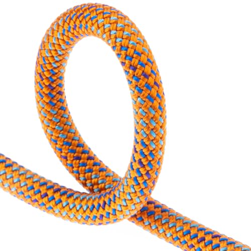 FIXE - Cuerda Dinámica LA RIGLOS para Escalada en Pared - 8,4 mm de Diámetro - 60 m - Color Naranja - Poliamida - Doble y Gemela - Vías Largas y Rápel