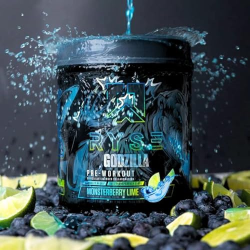 Ryse Noel Deyzel x Godzilla Pre Workout | Intense Pumps, Energy, & Focus | Citrulline & Beta Alanine | 400mg Total Caffeine | 40 Servings (Monsterberry Lime) - Thumbnail 5