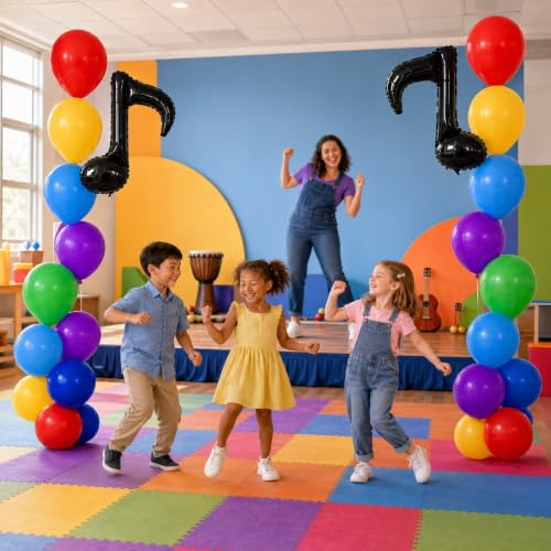 Image of HILAVO Red Blue Yellow Balloons Primary Color Rainbow Birthday Balloon