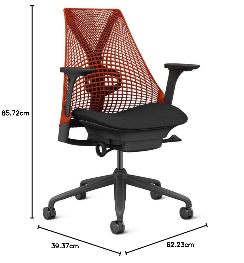 Image of Herman Miller Sayl Task Chair,Tilt Limiter with Forward Tilt,Adjustable Lumbar Support,Fully Adjustable Arms - Red