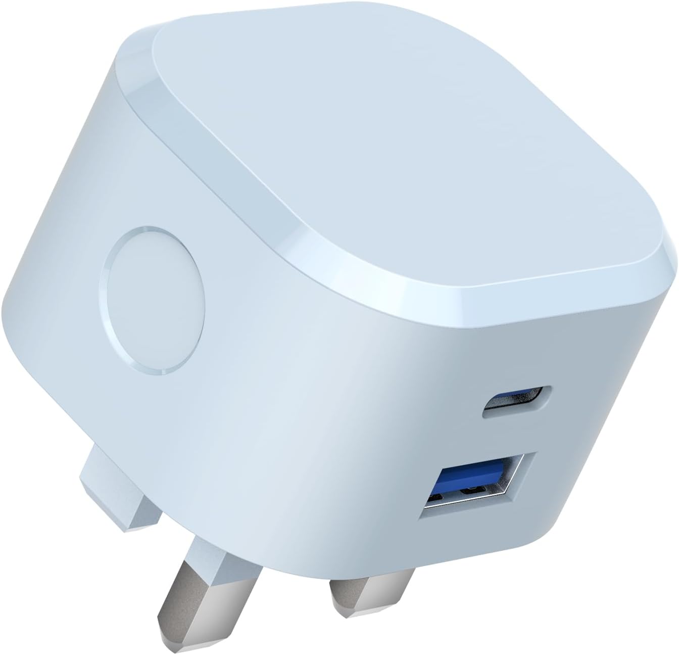 20W USB C Fast Charger Plug UK for iPhone Apple 16/16 Pro Max/15/15 Pro/15 Plus/15 Pro Max/14/13/12/11/X/XR/XS/SE 2020/8, USB and USBC PD Mains Charger Multi Type C Wall Charging for i Phone