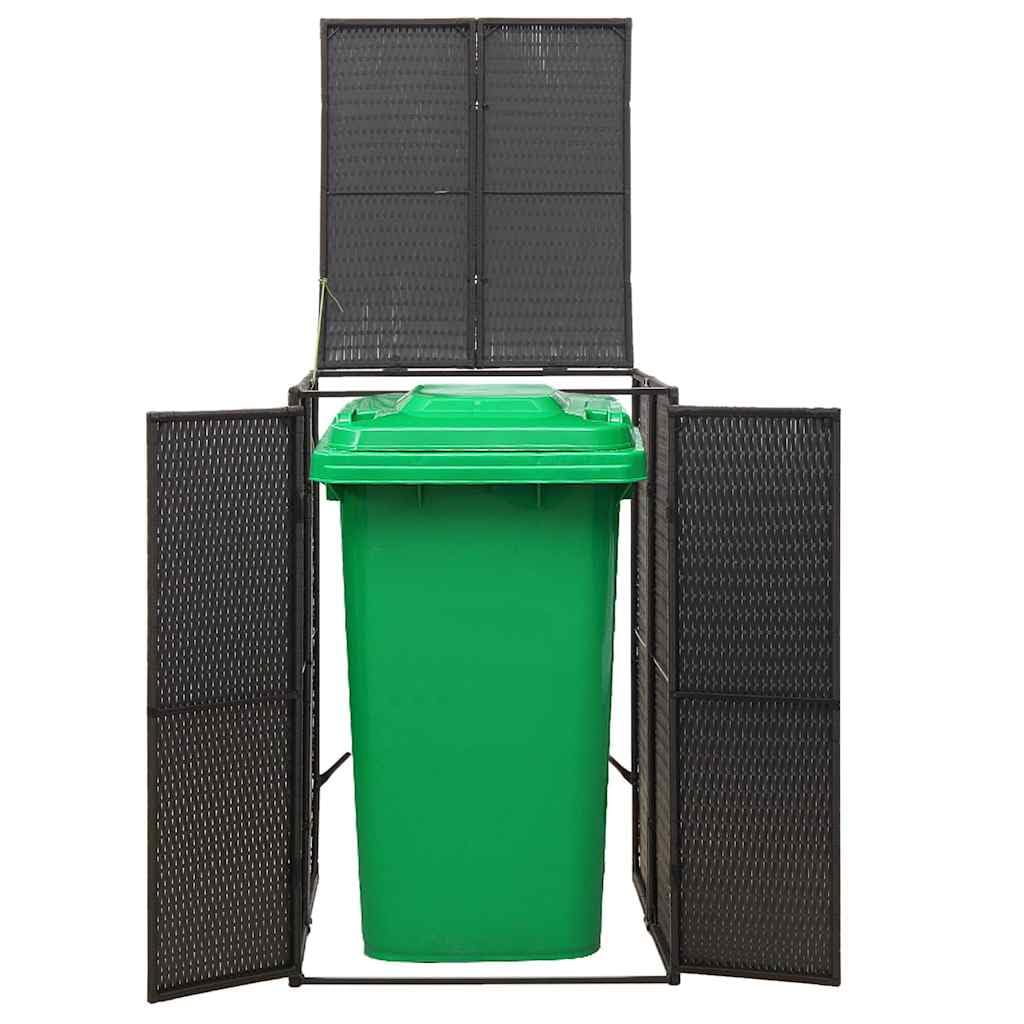 Genérico Cobertizo para contenedor de Basura ratán PE 70x80x117 cm,Casa y jardín,Productos del hogar,Accesorios para contenedores de residuos,Soportes para contenedores de residuos-319860