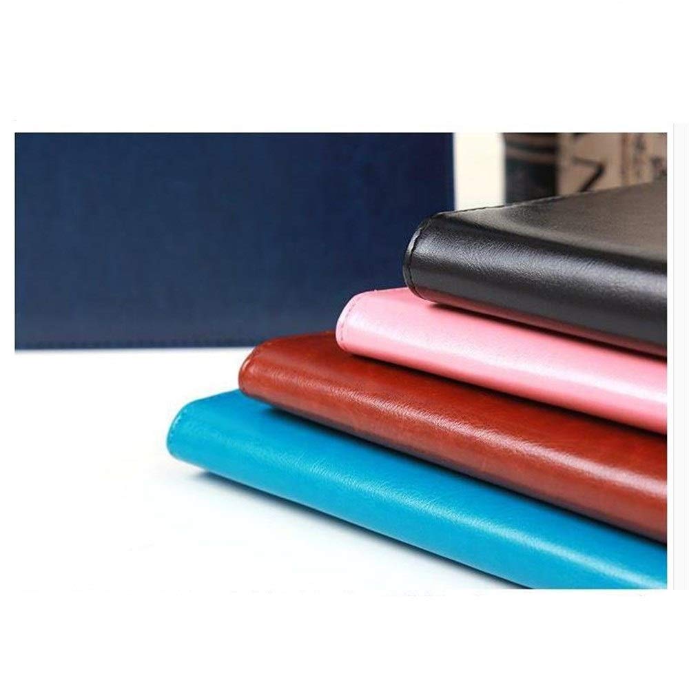 Cartella da conferenza in pelle, organizer professionale per documenti e quaderni, borsa per documenti aziendali (nero, 318 x 245 mm)