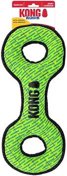 KONG Armor Bone Dog Toy Medium Durable Triple-Layered Fabric with Reflective Trim & Squeaker Assorted Colors Ideal for Chewing, Fetching & Tugging Double Tug, Large