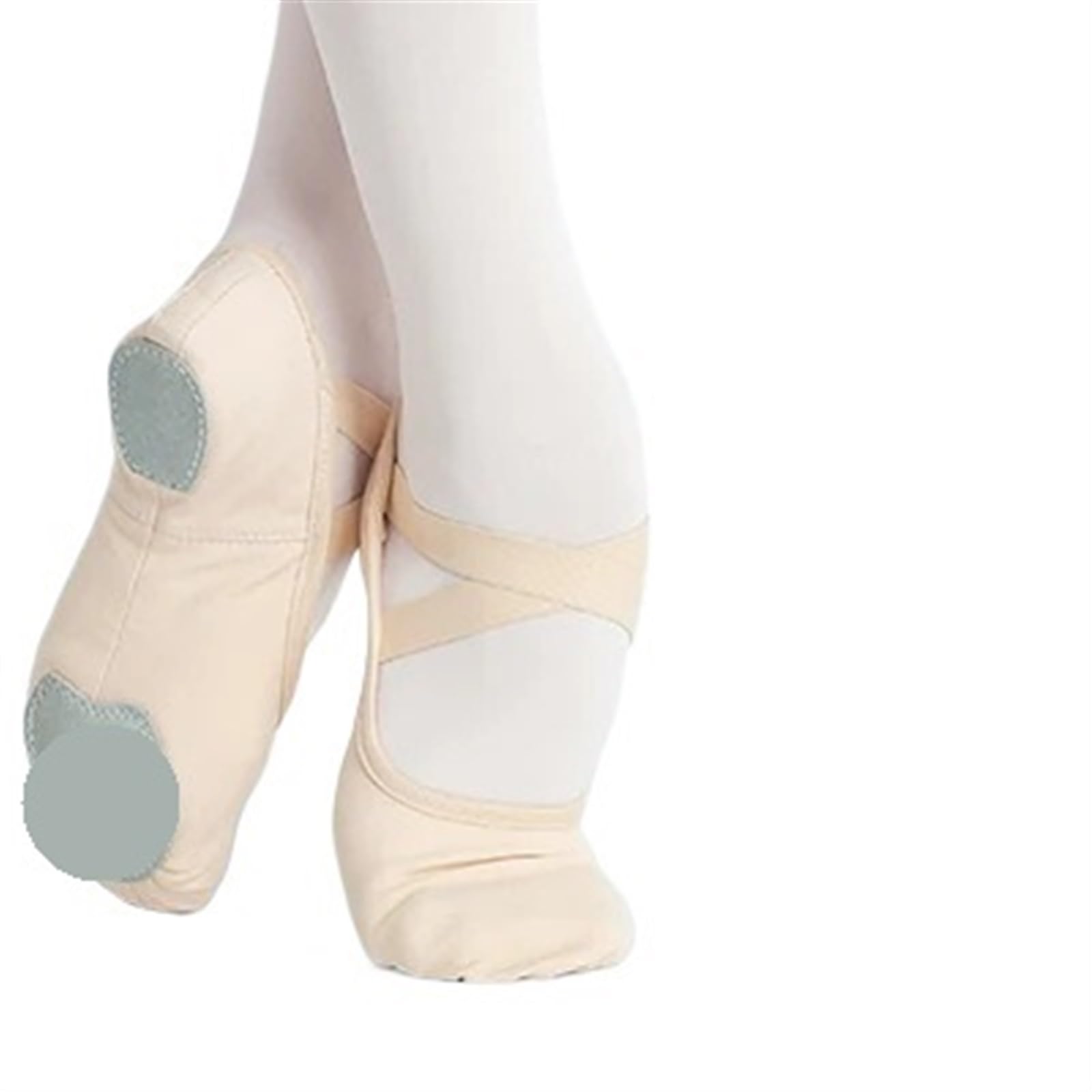 Ballettpantoffeln Professionelle Stretch-Ballett-Tanzschuhe for Frauen und Mädchen, Geteilte Ballettschuhe aus Canvas mit weicher Sohle, Ballettschuhe aus elastischem Stoff(Beige,33)