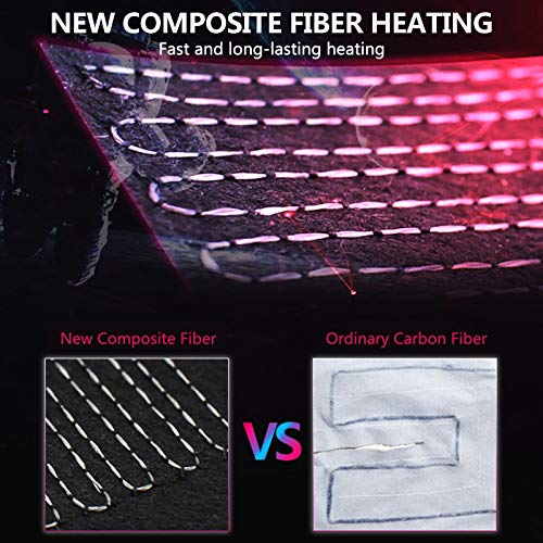 mewmewcat Colete de aquecimento Colete aquecido elétrico de carga USB Casaco aquecido roupas de aque