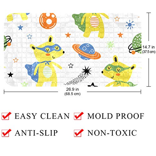 Tapis de bain baignoire sécurisé pour tout-petits avec ventouses