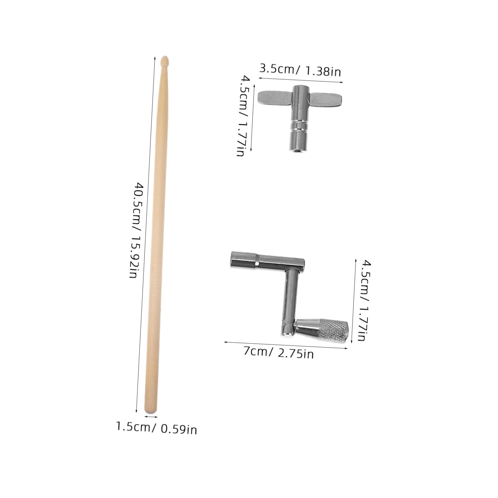 GOOHOCHY Drum Tuner Tool Set Metal Drum Key Drum Tuning Wrench Drum Sticks Snare Drum Accessory