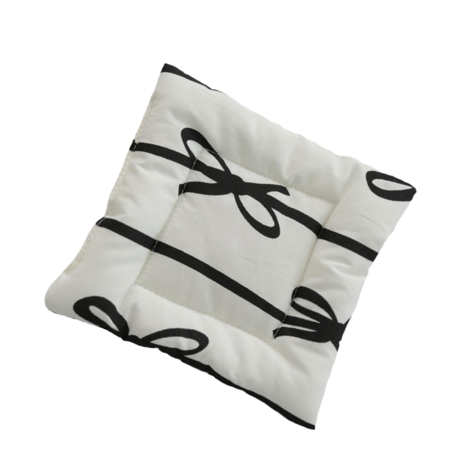 Tsophreniq Sophisticated Bowknot Accent Quilted Teas Mat Fashion Cotton Teas Mat Elegant Coasters for Kitchen or Desk Decors