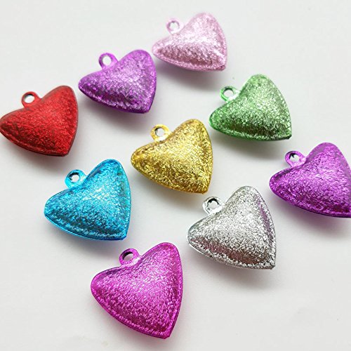 Chenkou Craft Assorted 30Pcs 20Mm 3/4" Love Heart Mix Christmas Jingle Bell Loose Beads Charms Jewelry Braclet Anklet Santa Tree Deco Marking #TOP3