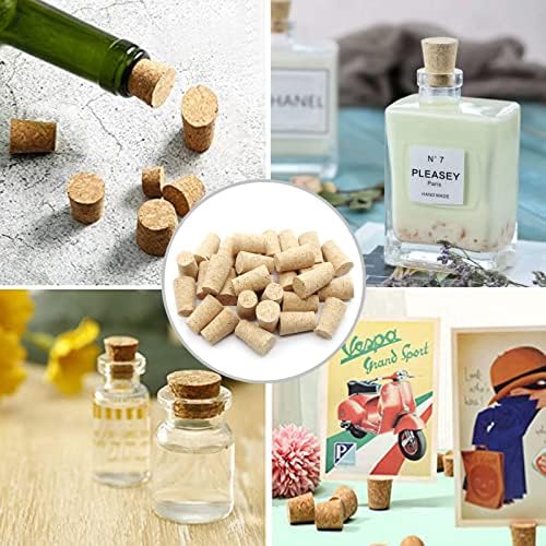 Anvin 30 Pack Wood Corks Plugs Tapered Blank Wine Corks Wine Beer Stoppers Leakproof Natural Wooden Corks Replacement for Wine Bottles, Beer Bottles, Liquor Bottles Cork Crafts(0.87x0.67x1.38inch)