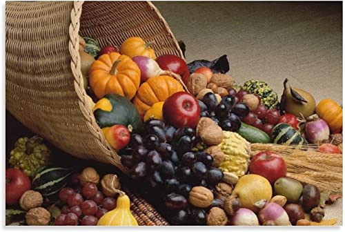 IMAGE ART MURAL - papier Fruits Basket Cuisine Décor Peintures Toile et Image Imprimer Moderne Famille Chambre Décor Affiches - 58x90cm - no frame Cover