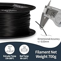 TINMORRY PP-CF Filament 1,75 mm für 3D Drucker, 1 KG, Schwarz – Ansicht 2