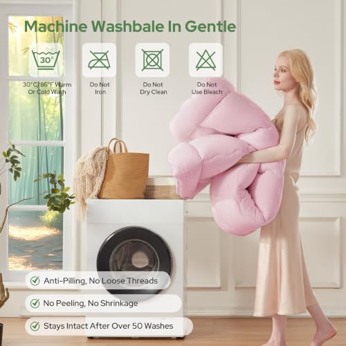 Image of BEDLORE Full Size Mattress Topper, Pillow Top Mattress Pad | Stretchable Pockets Fit 6 inch-15 inch Mattress, Soft Breathable Thick Mattress Topper for Back Pain Relief & Hot Sleepers(Pink)
