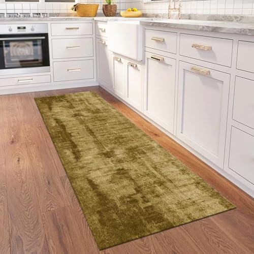 Tapis de couloir long format 90x450cm au design abstrait élégant