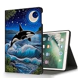 RUUHLJLET for Samsung Galaxy Tab A11 Plus/A11+ 5G 11 Inch 2025 Model X230/X236B Tablet Case,Auto Wake/Sleep,Adjustable Stand Protective Cover - Orca Wave