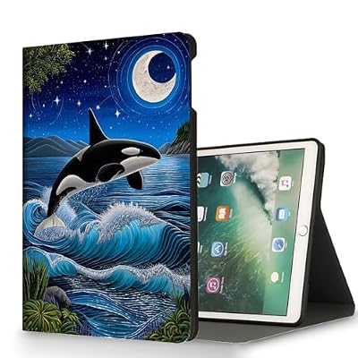 RUUHLJLET for Samsung Galaxy Tab A11 Plus/A11+ 5G 11 Inch 2025 Model X230/X236B Tablet Case,Auto Wake/Sleep,Adjustable Stand Protective Cover - Orca Wave