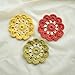 3 Pieces Handmade Crochet Doilies Flower Coasters for Drinks Table Decorations