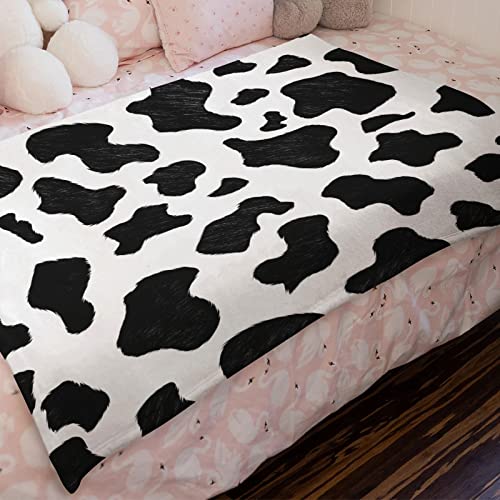 Baby Toddler Cow Gift Blankets Girl Soft Flannel Swaddle Blanket Cute Cow Dots Receiving Throw Newborn Nursery Bed Cover Carseat Stroller Crib Black And White 30X40 #TOP4