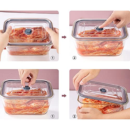 JINGYAN Bento Box Scatola di immagazzinaggio alimentari in vetro per la famiglia, può contenere frutta, verdura, ecc. Per conservazione