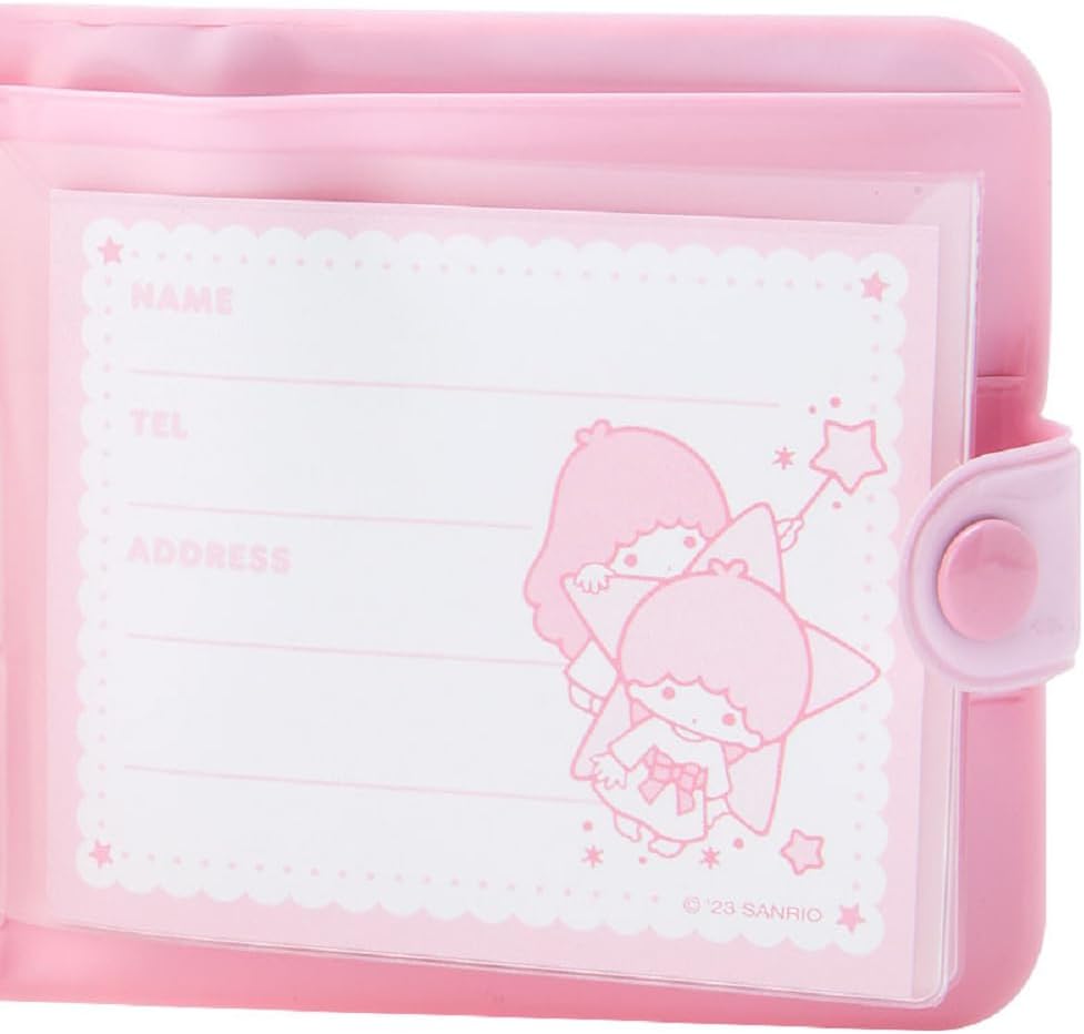 SANRIO Original Little Twin Stars Vinyl Kids Wallet Snap Button Closure Card Pocket With Original Stylus Ballpoint Touch Pen