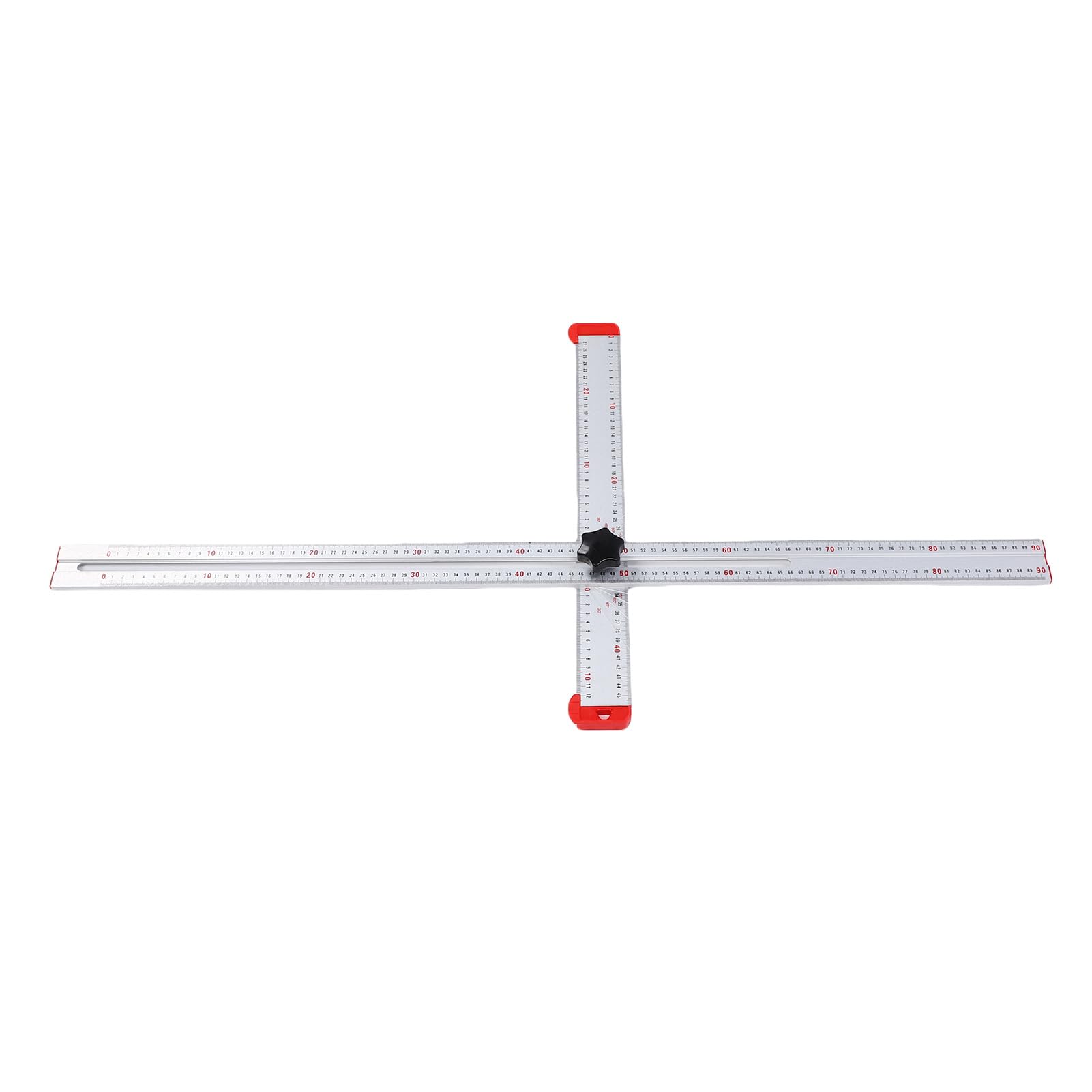 Squadra Regolabile T 24in, Posizionamento Foratura Righello con Pomello in ABS, per Installazione Cartongesso, per Mobili, Utensile di Marcatura