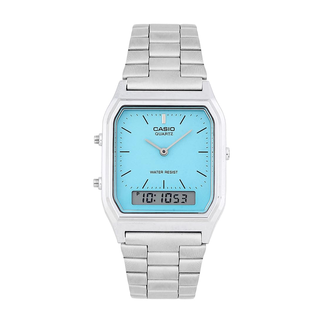 Casio Vintage AQ-230A-2A2MQYDF Blue Analog-Digital Dial Silver Stainless Steel Band Ad271 (B0CNM3ZTLM) Amazon Price History, Amazon Price Tracker
